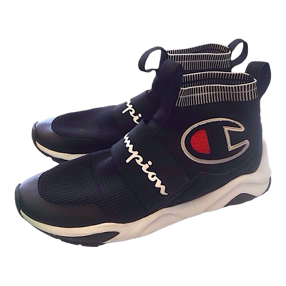 Champion Rally Pro Hi Top Shoes CM100018 Black Sz 11M